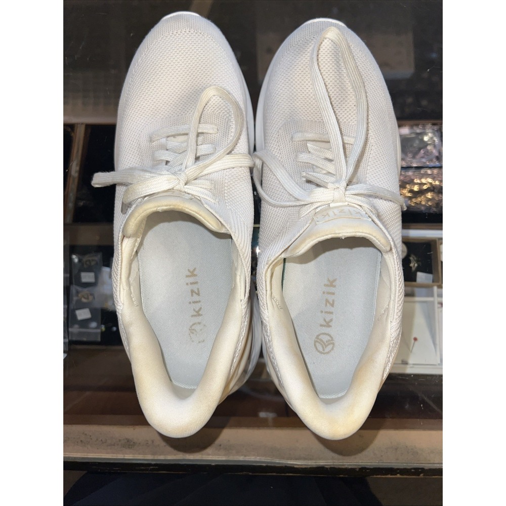 Kizik Mens 9 Crème Slip On Sneaker Great Condition Neutral Colors - Picture 8 of 9
